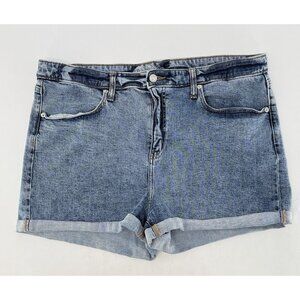 Wild Fable Plus Size High Rise Cuffed Denim Short Shorts Sz 18/34R‎ Summer  Boho